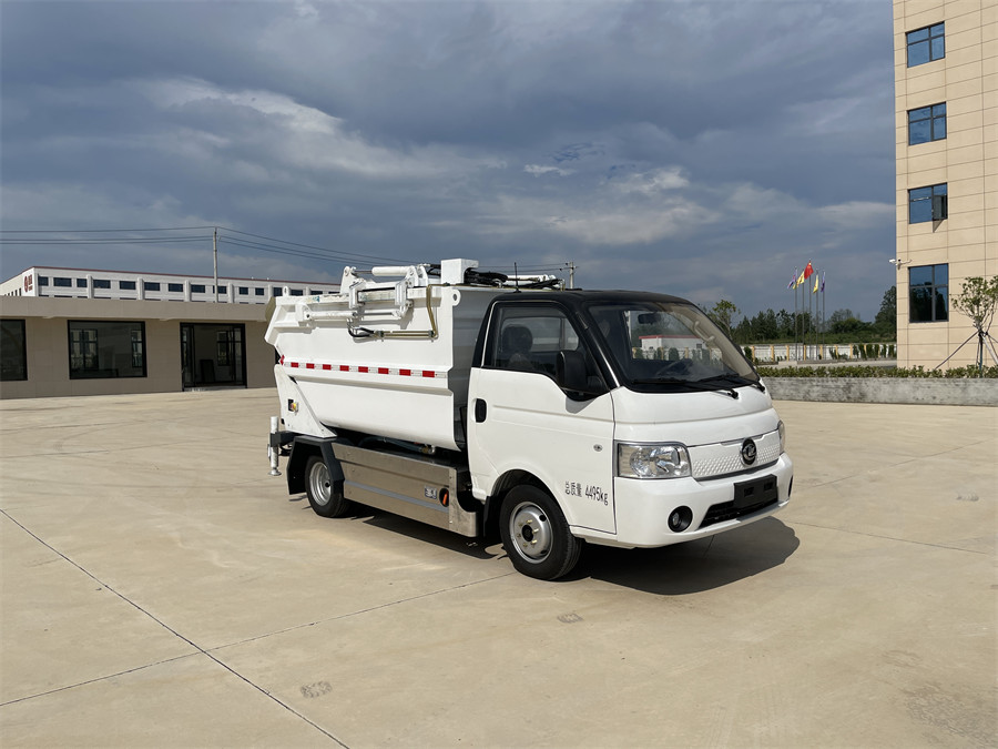 4方4.5噸 新能源純電動(dòng)藍(lán)牌高位自裝卸垃圾車  壹為